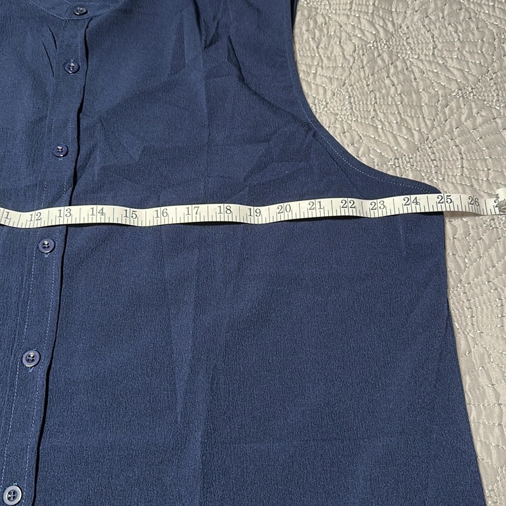 Coofandy Men's Beach Sleeveless Navy Button-Up Shirt, NWT’s, Size XL - Picture 5 of 7